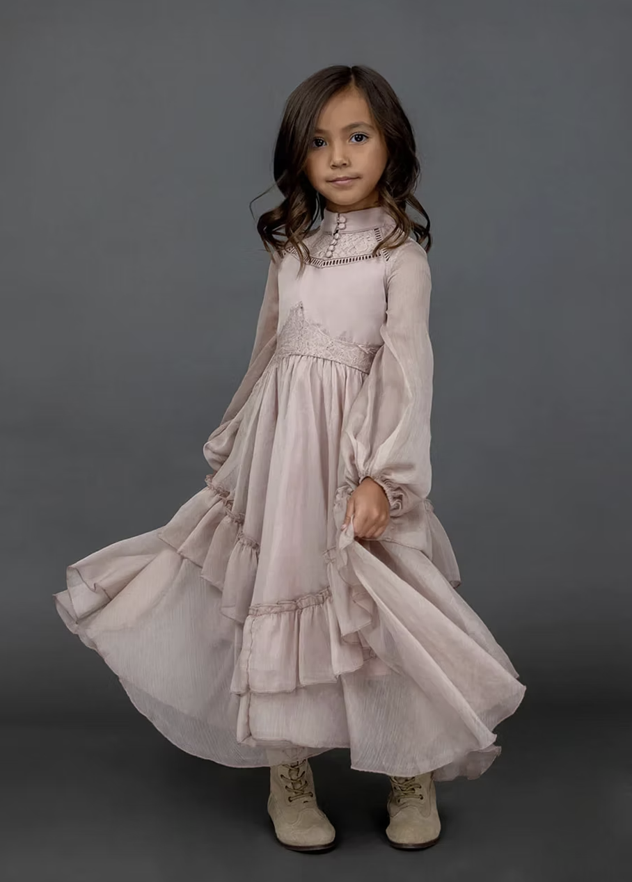 Pink Mock-Neck Dress