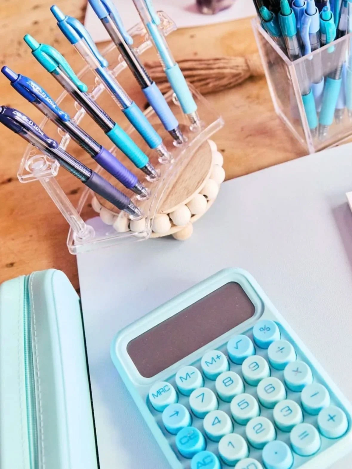 Productivity (Blue): A focused workspace with bullet journals and planning tools