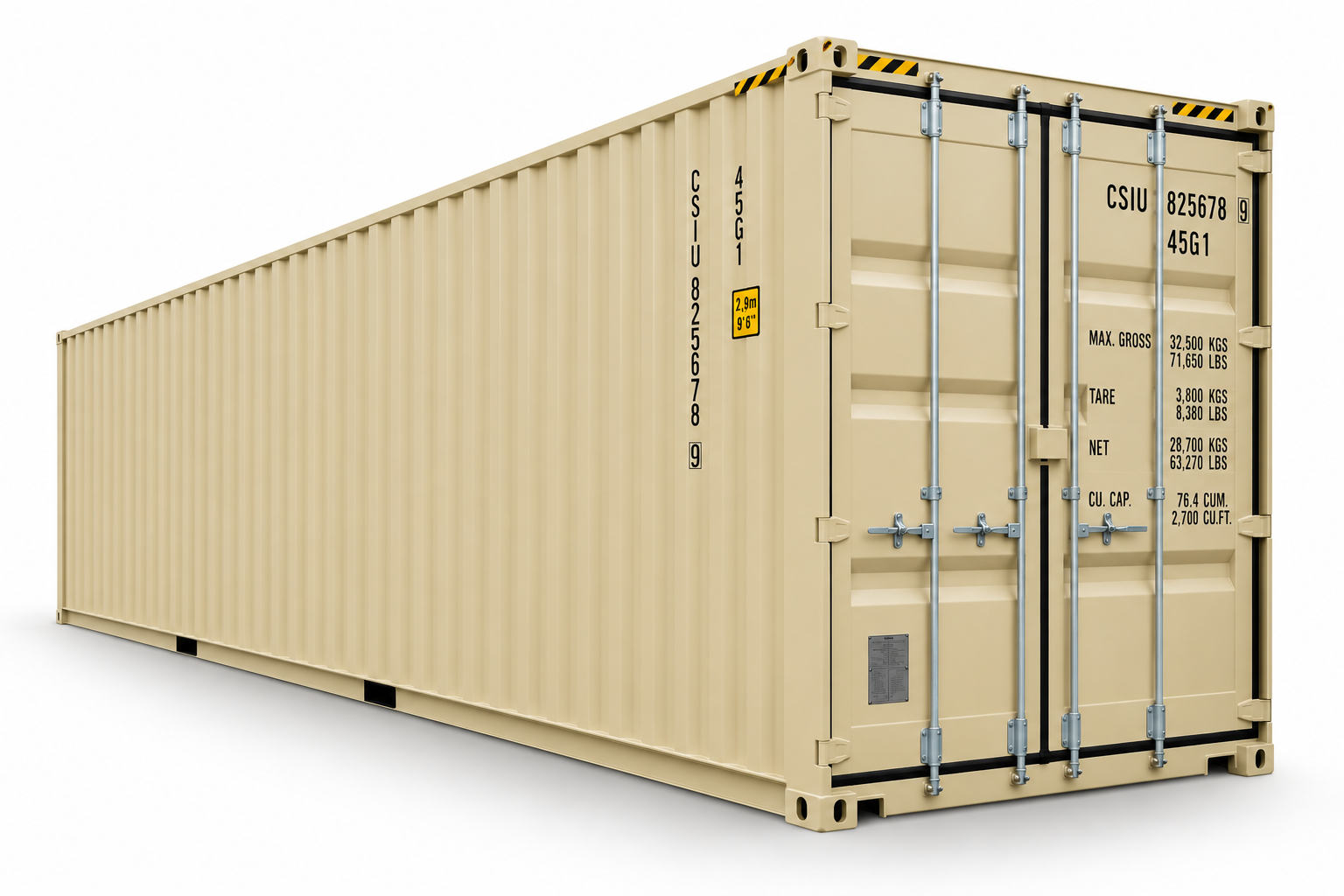 40' HC DD (Double Door) Container