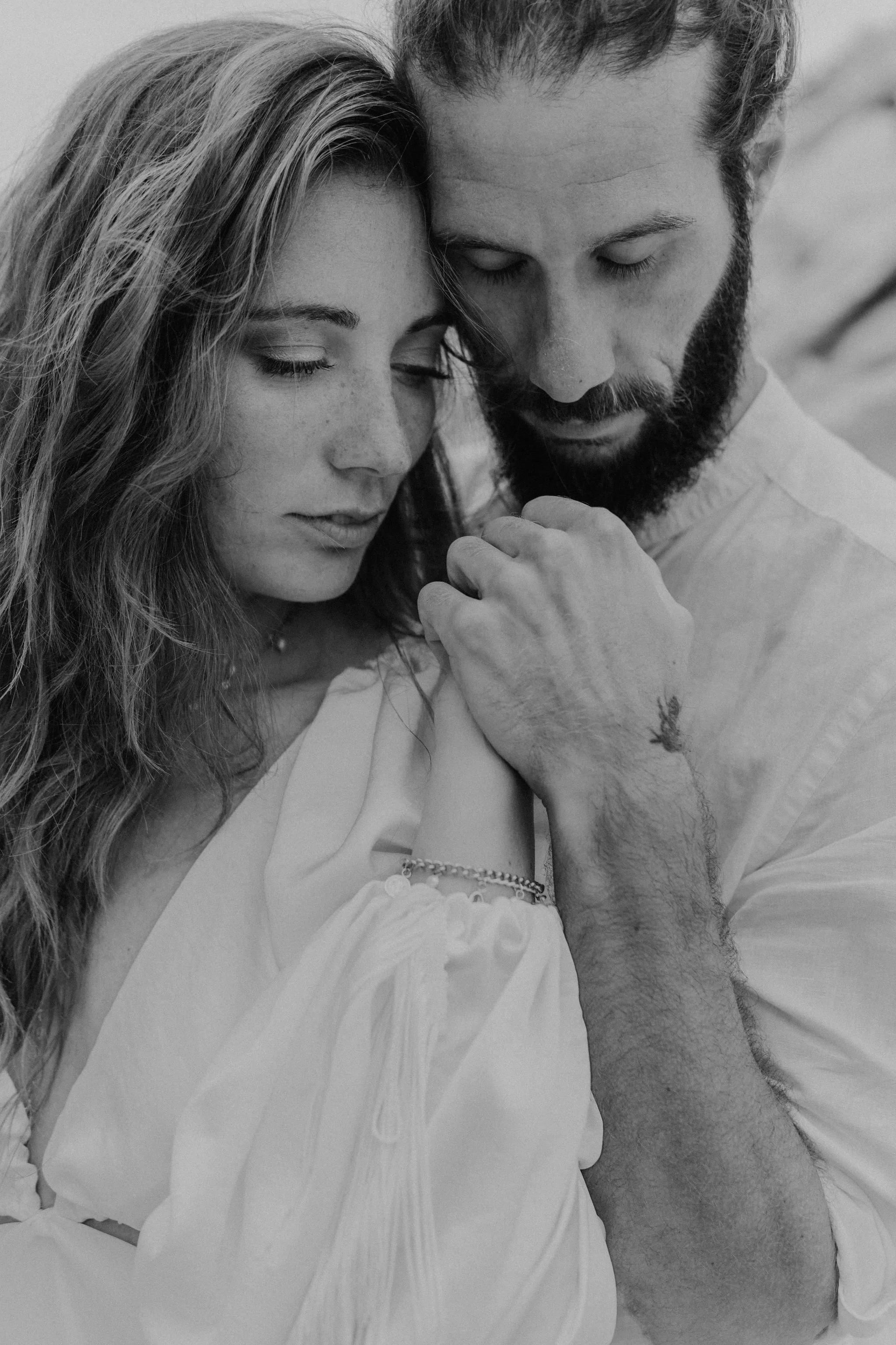 Intimate Couple moments at an elopement on Fuerteventura.
