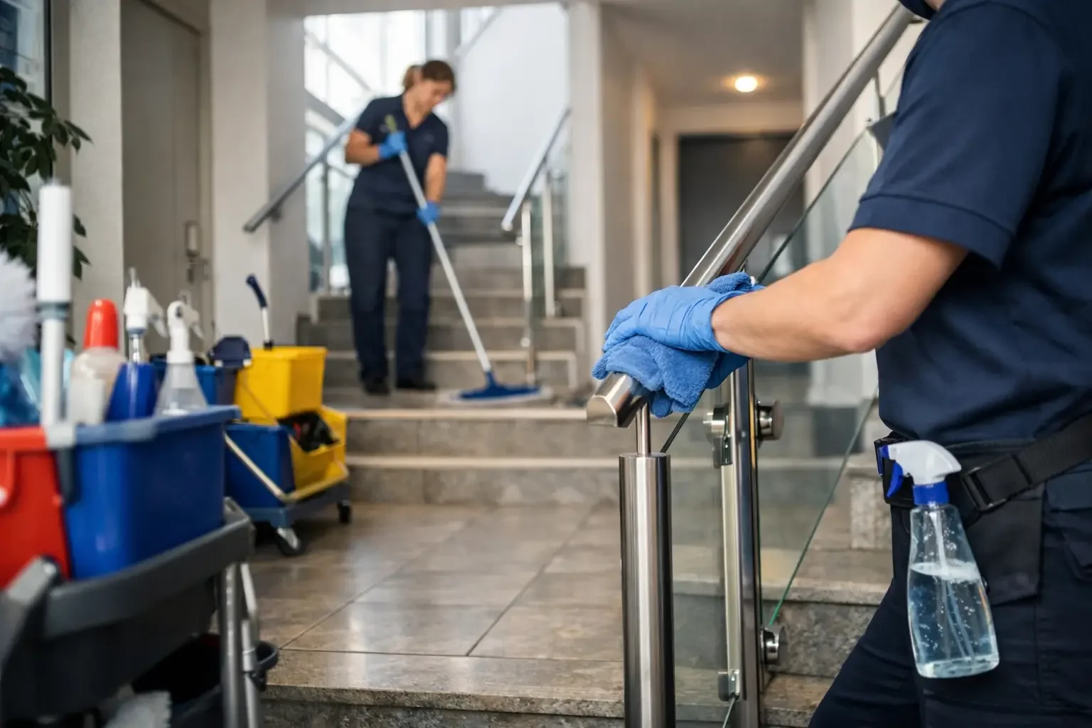 Treppenhausreinigung im Mehrfamilienhaus: Ablauf