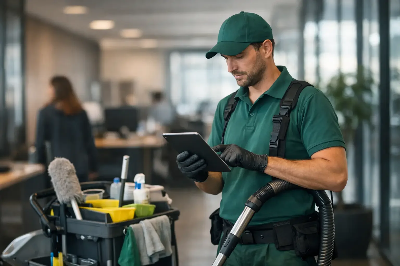Digitale Unterhaltsreinigung für Bürogebäude