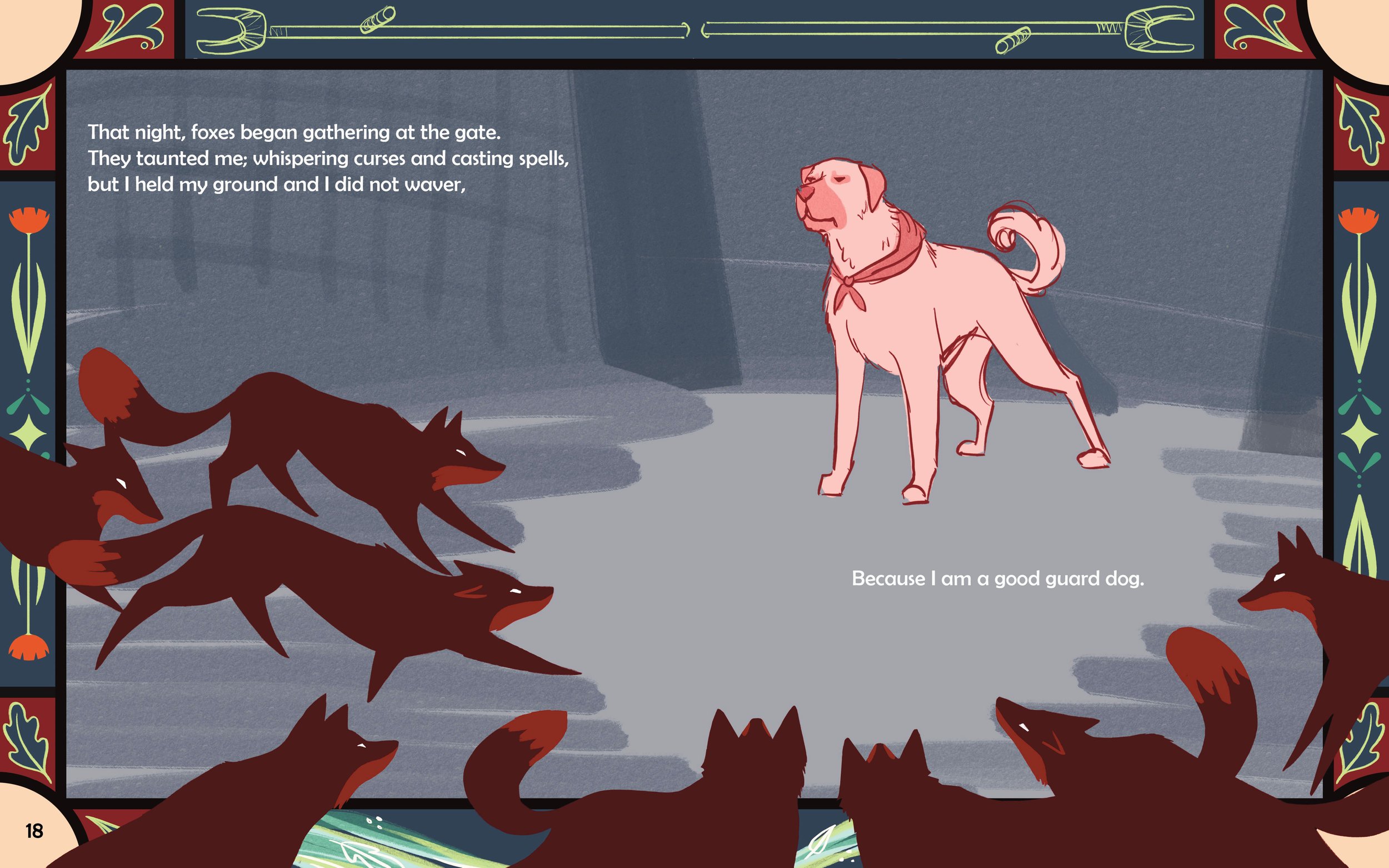 Folke the Kyrkogrim Cover Art, Book Cover, Cover Illustration, Children's book cover, children's book illustration, children's picture book, dog picture book, dog illustration, author/illustrator, digital artist, traditional artist, children's book a