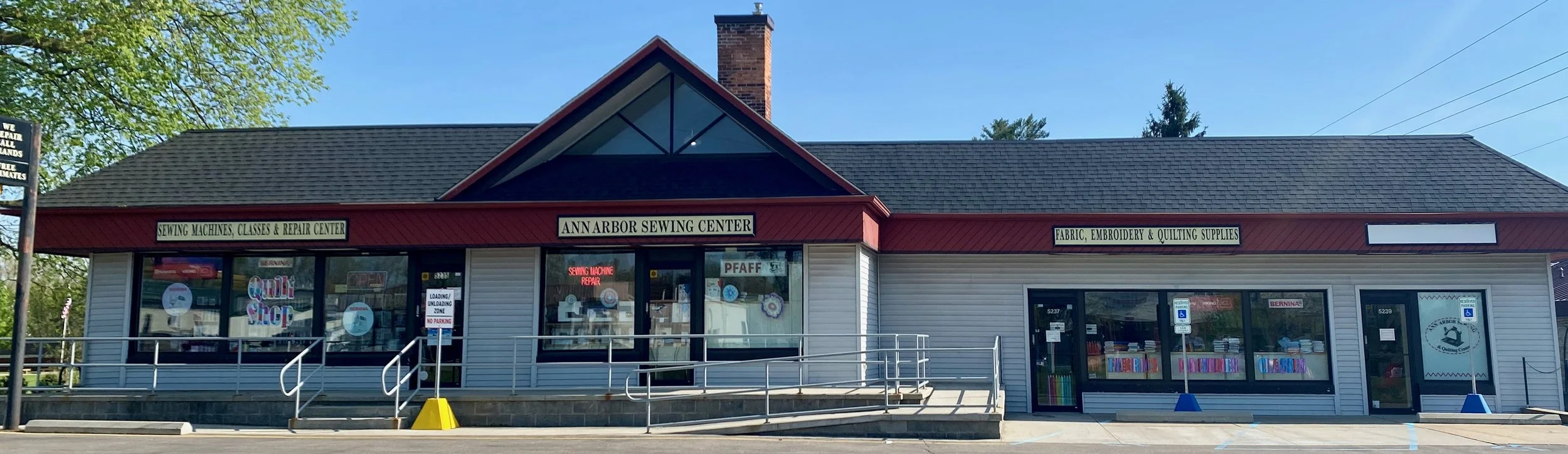 Current location on Jackson Rd. With new renovated parking lot with handicap parking in front and 38 parking spots in back.