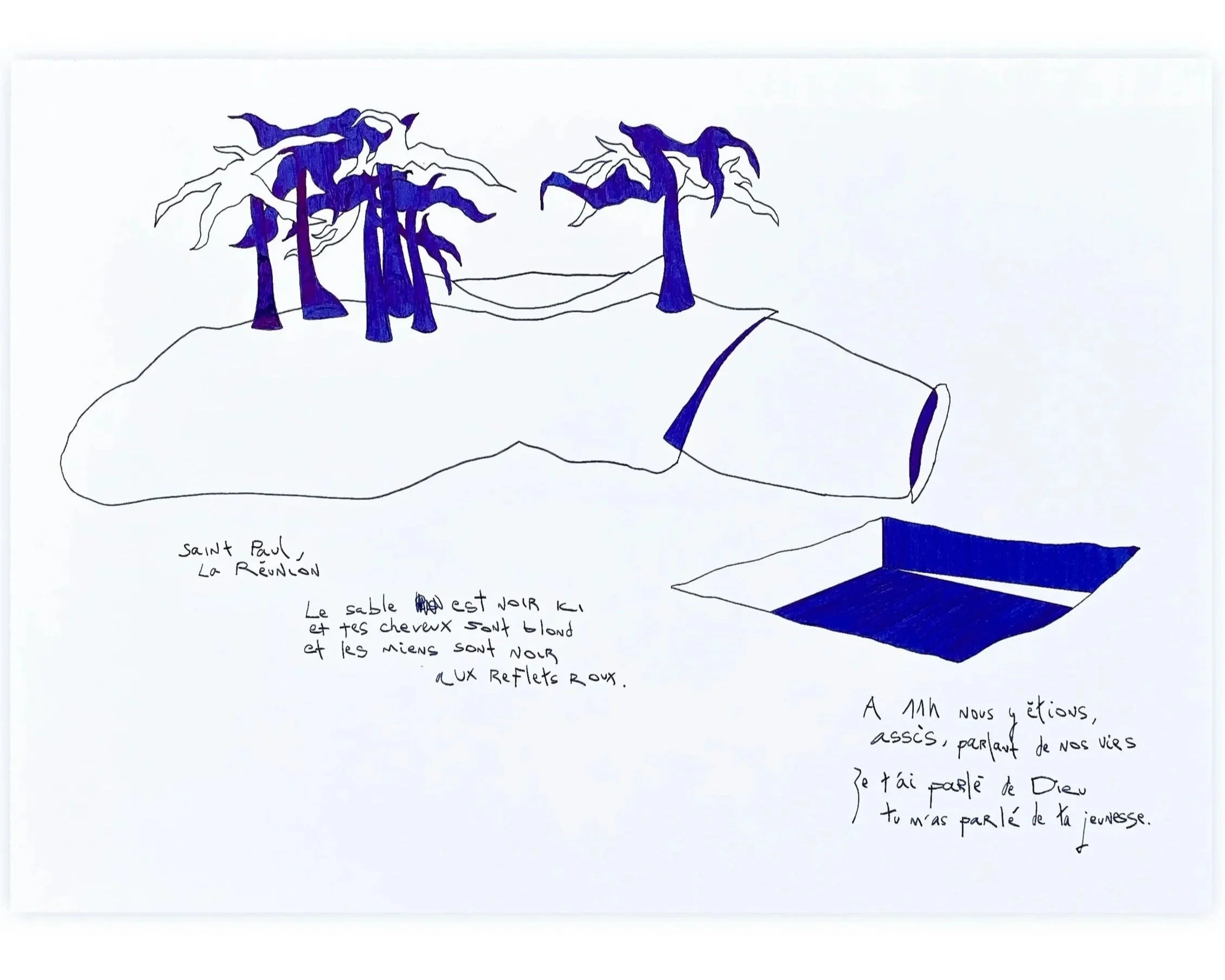 Saint Paul, La Réunion . 21x29,7 . Encre sur papier . 2026