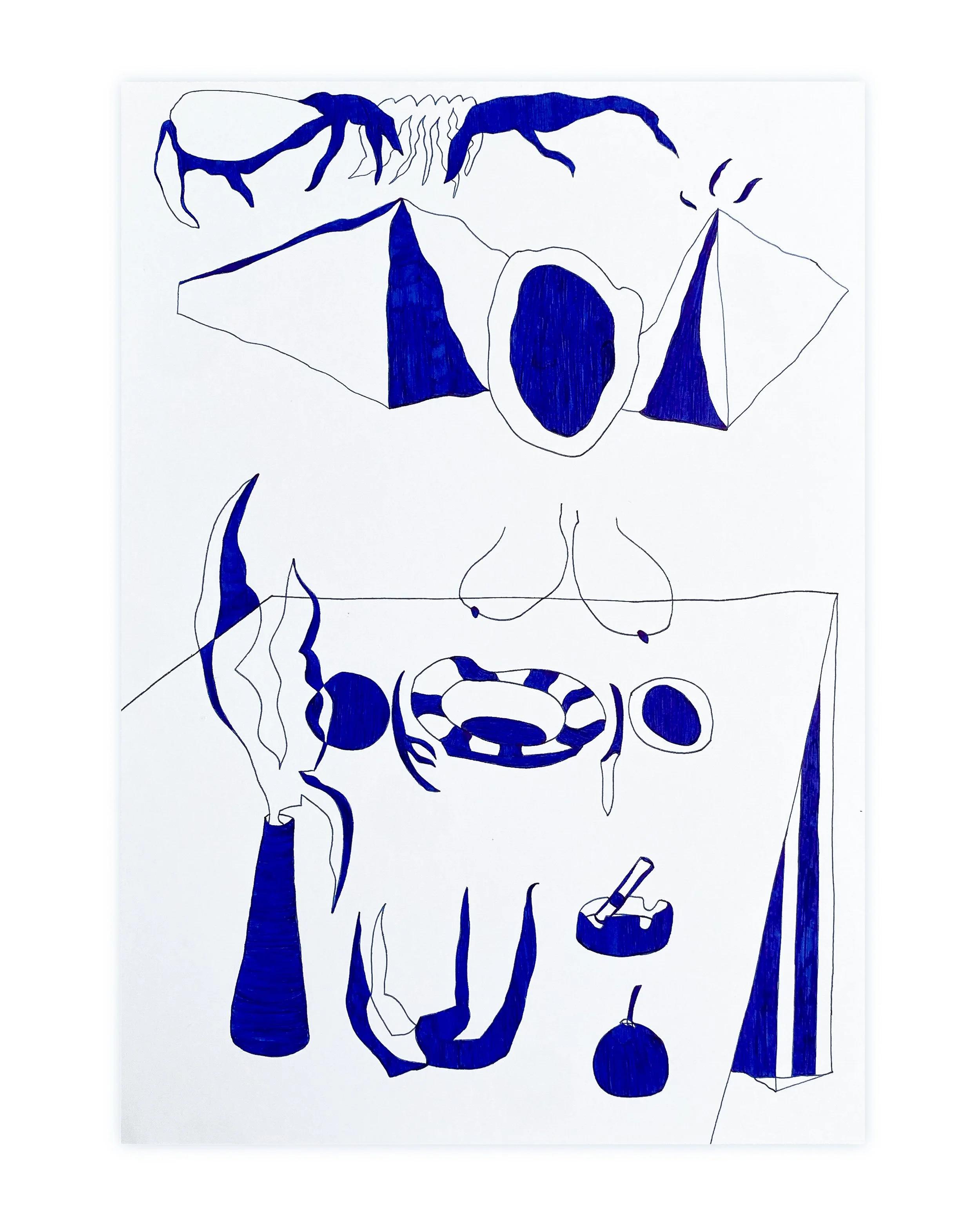 Le dîner . 29,7x21 . Encre sur papier . 2026