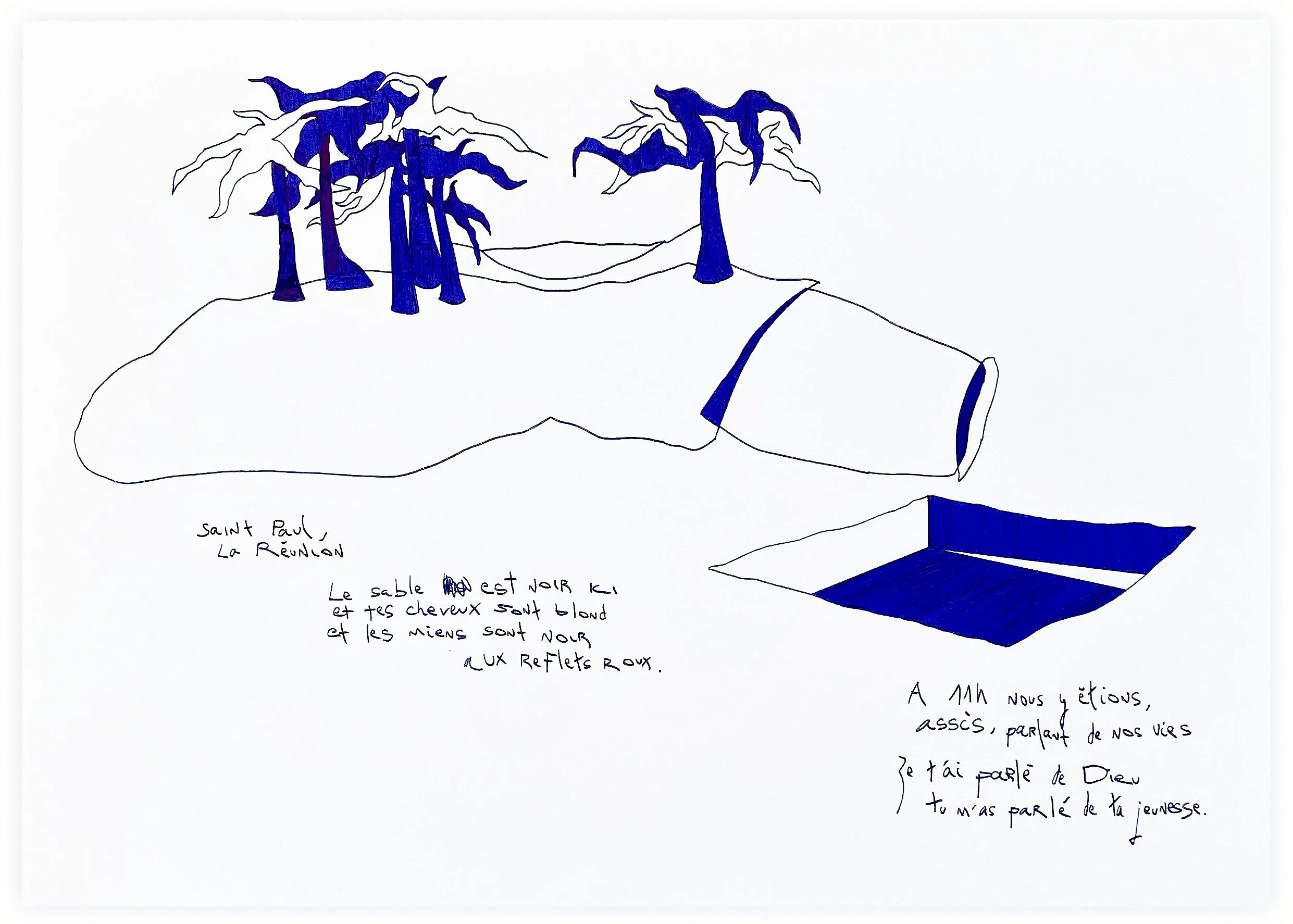 Saint Paul, La Réunion . 21x29.7 . Encre sur papier . 2026