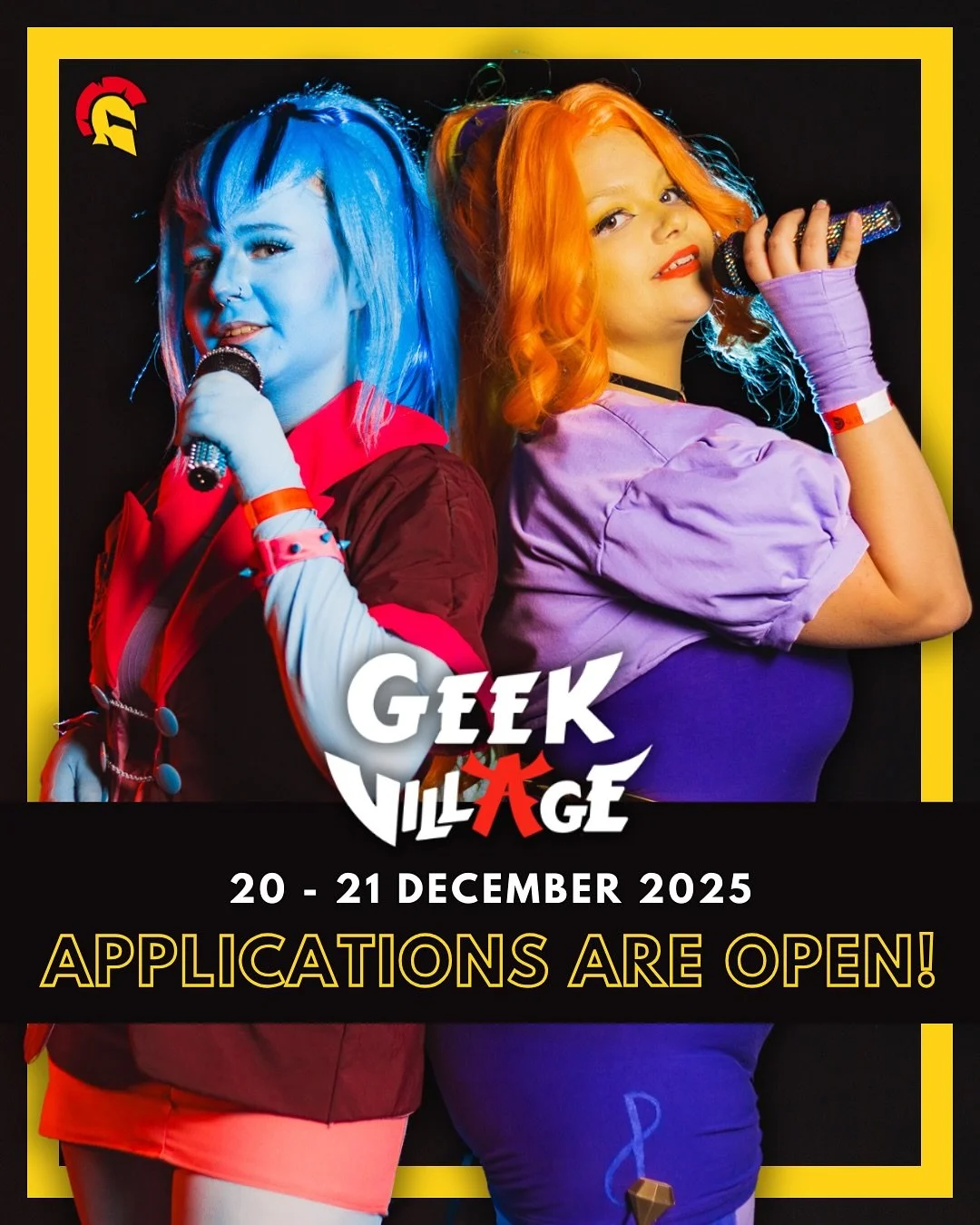 📣 APPLICATIONS ARE OPEN 📣

The moment you&rsquo;ve been waiting for is HERE! Applications are NOW OPEN for Geek Village
🔥 The Cosplay &amp; Costume Contest:  Show off your craftsmanship and/or performance skills!
🌍 NCC Qualifiers: Your chance to 