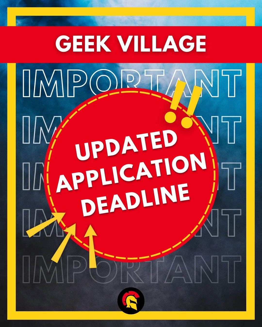 🚨IMPORTANT UPDATE 🚨

Still thinking about entering one of our regular contests at Geek Village? Need a little more time? Good news! We've extended the application deadline! You now have until Sunday, December 14, midnight to apply.

📅 New Deadline
