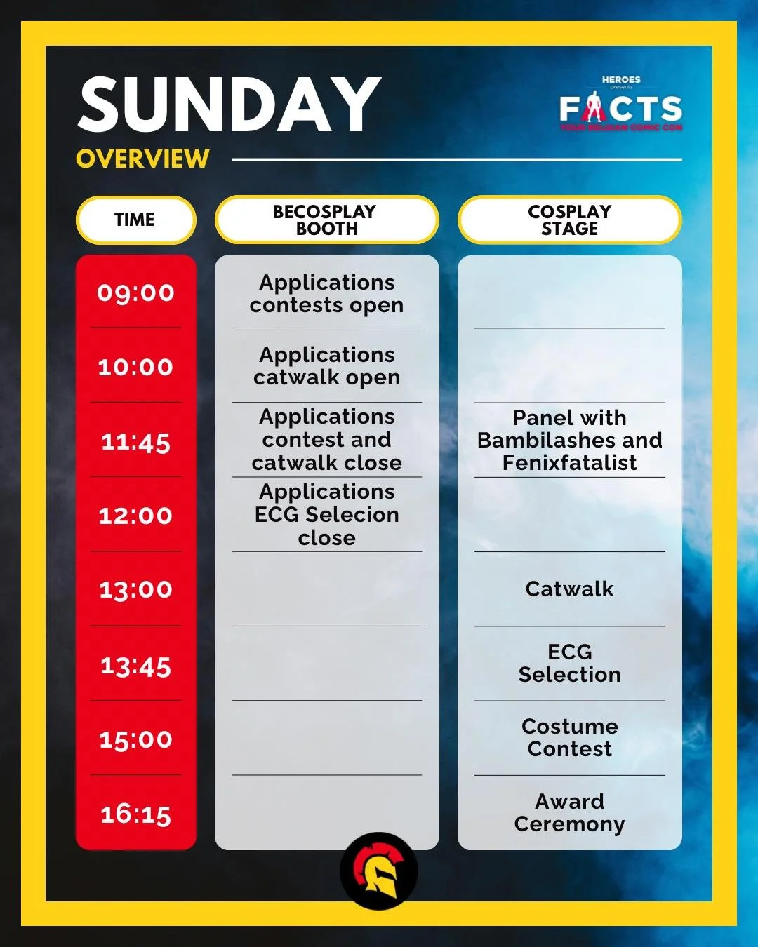 🚨 SCHEDULE FACTS SPRING - SUNDAY 🚨

Our brand-new timetable for this edition of @factsconvention is here! 
Plan your day and make sure you don&rsquo;t miss a single moment.
⚠️ This schedule is for SUNDAY only! Check our previous post for Saturday.
