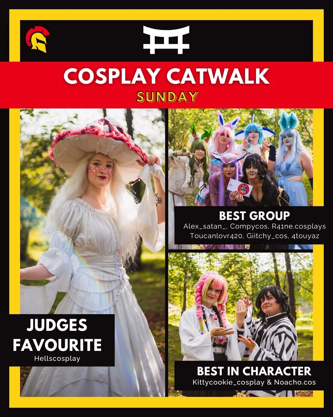 🔥 SUNDAY CATWALK WINNERS MANGA &amp; COSPLAY FESTIVAL 🔥

And that&rsquo;s a wrap on this year's edition of the Manga and Cosplay Festival at the Japanse Tuinen! You were all amazing!

Time to announce the winners of today:
🏆 Judges favourite: @hel