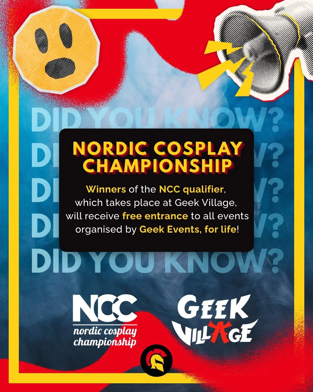 Did you know? 🤔

Winners of the @nccevent qualifier, which takes place at @geekvillagebelgium, will receive free entrance to all events organised by Geek Events VZW, for life!

📖 Read the official NCC rules here 👉 https://www.nordiccosplay.com/rul