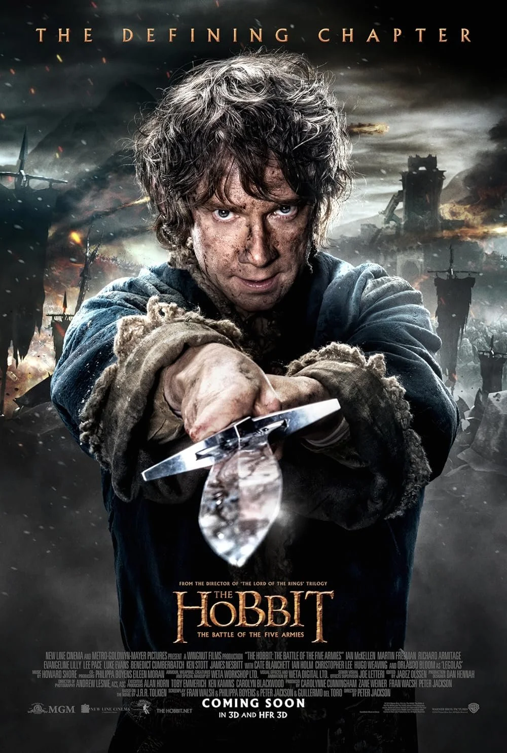 Ian McKellen, Martin Freeman, Benedict Cumberbatch in Peter Jackson’s The Hobbit: The Battle of the Five Armies.  Neil Crispin Aldridge, ADR Editor, ADR Mixer, ADR Supervisor.