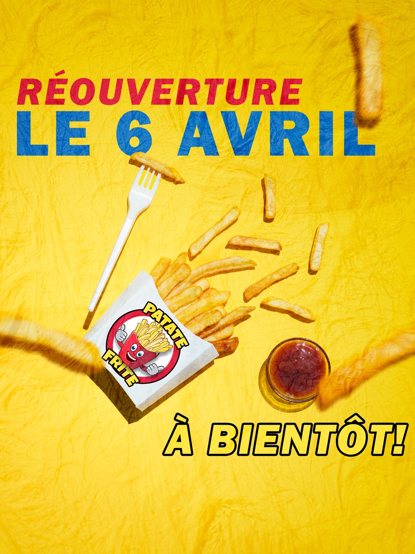 🔥R&Eacute;OUVERTURE LE 6 AVRIL🔥

Nous sommes de retour d&egrave;s le 6 avril pour vous servir vos classiques pr&eacute;f&eacute;r&eacute;s 🍟✨

📍&Agrave; BIENT&Ocirc;T!

#goldenstaroka #patatefrite #fyp #restaurant #beach