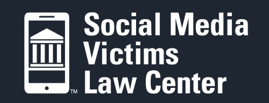 Logo for Social Media Victims Law Center with an icon of a smartphone with a courthouse inside