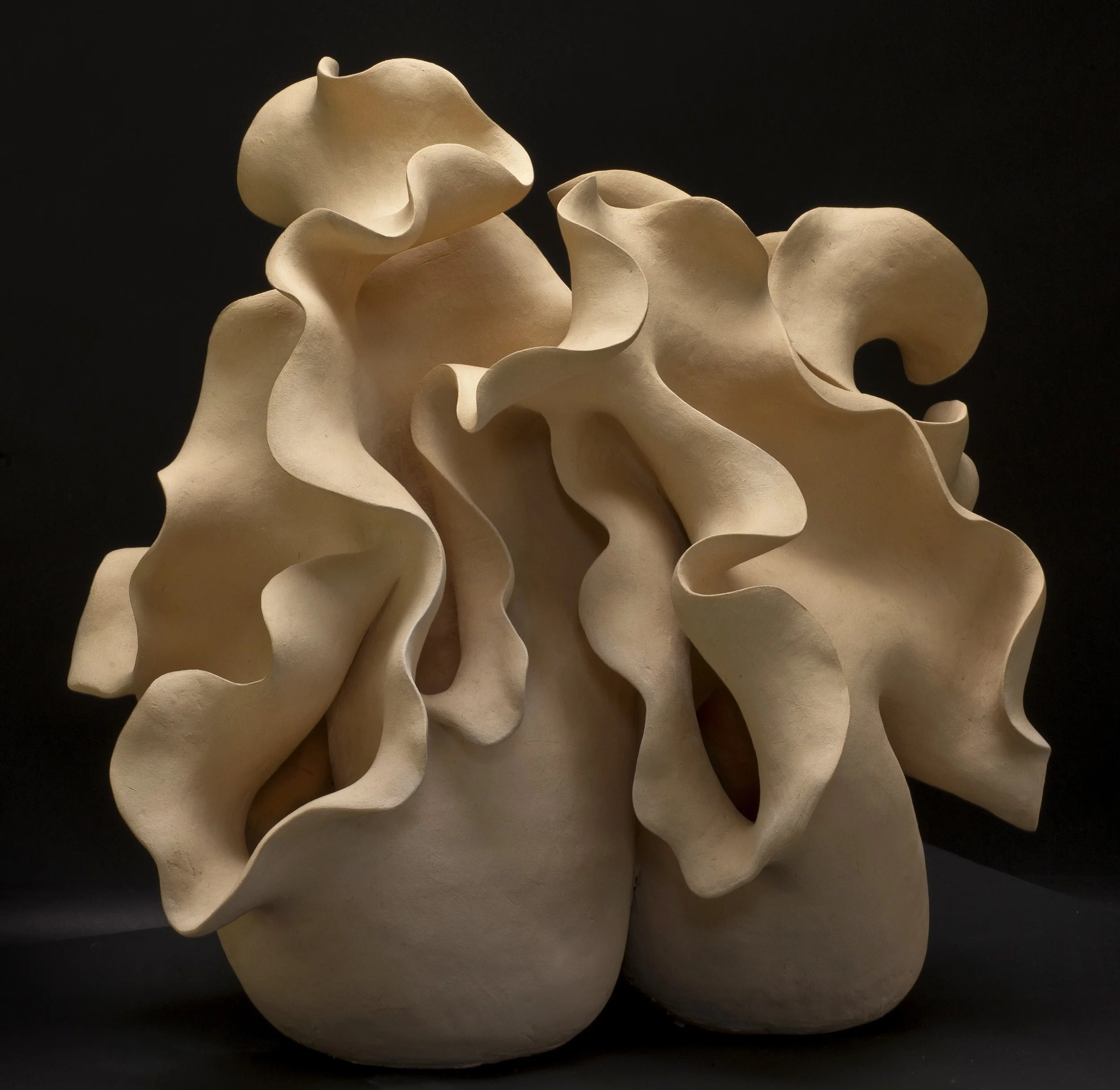 Coral 30" x 32" x 32" stoneware, unglazed
Clay