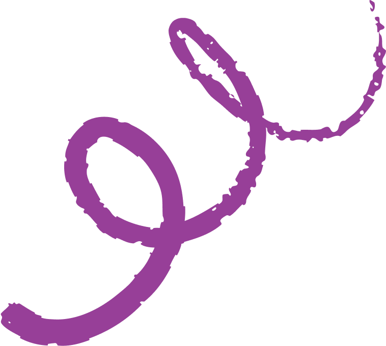 Purple word 'love' written in cursive script on a black background.