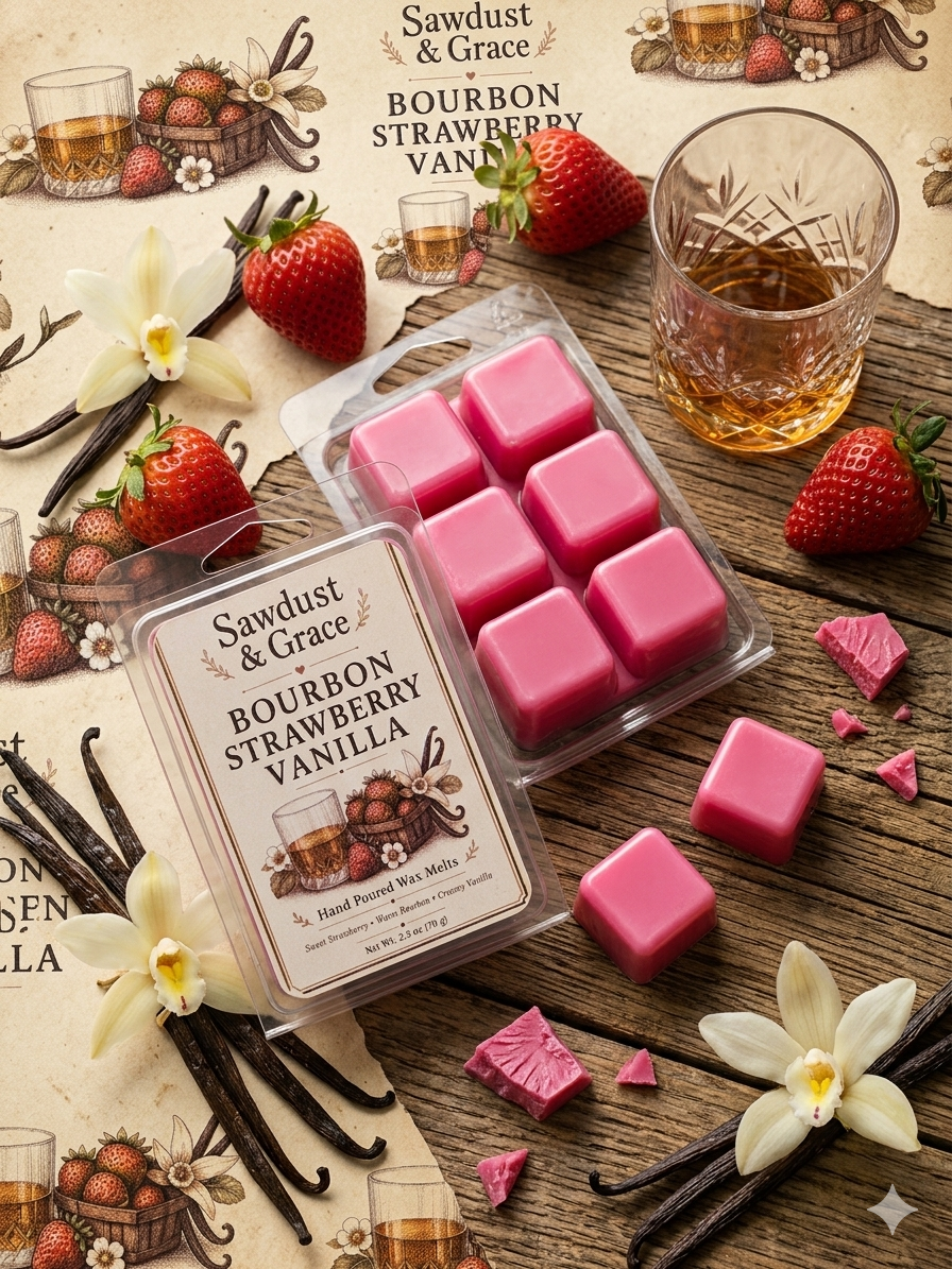 Bourbon Strawberry Vanilla Wax Melt