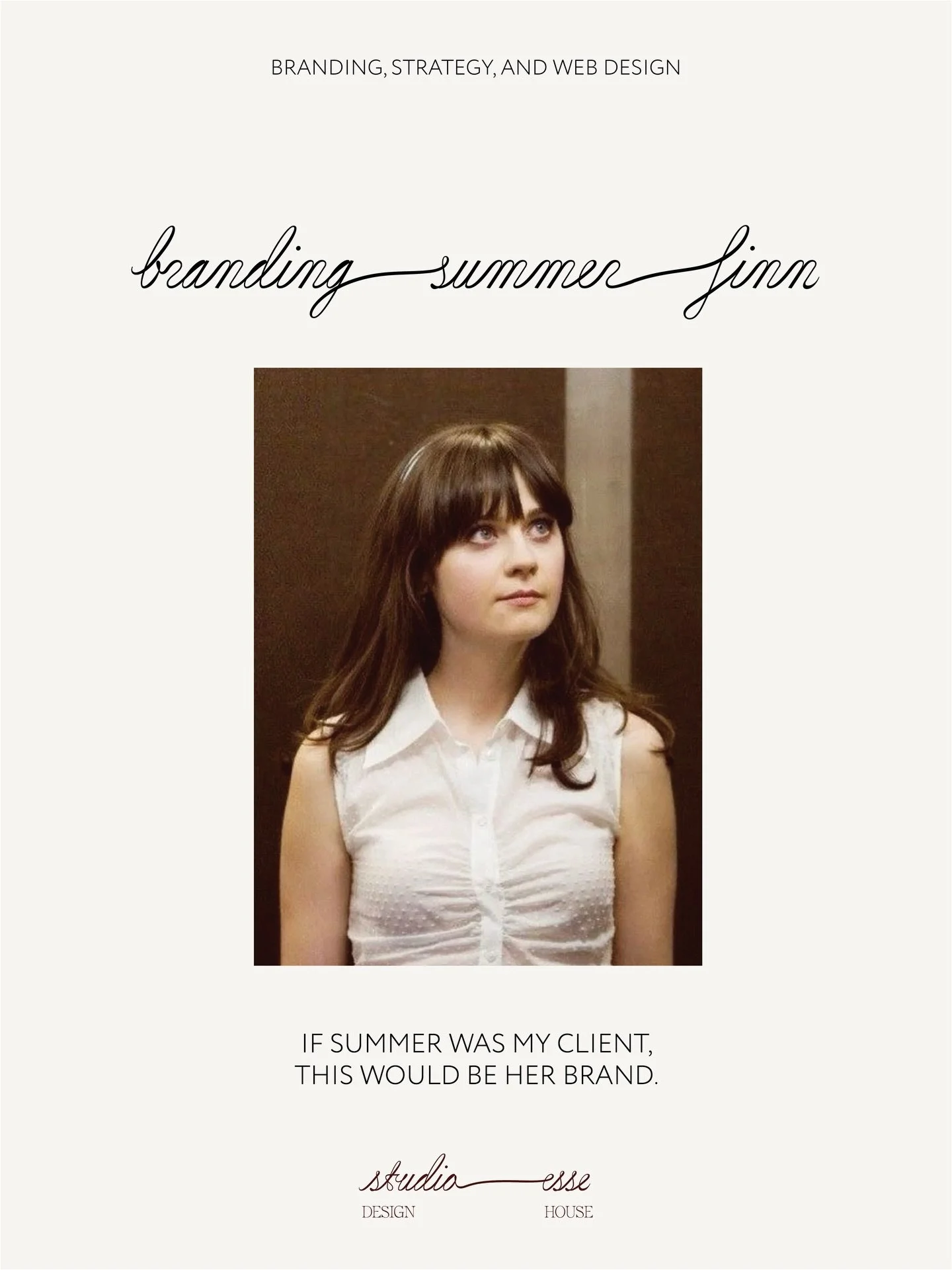 How I&rsquo;d brand Summer Finn 🌷

500 Days of Summer was a favorite movie of mine back in the 2010&rsquo;s, and while people have a wide range of opinions on her character, I wanted to step into her shoes and create a brand that considers who she i