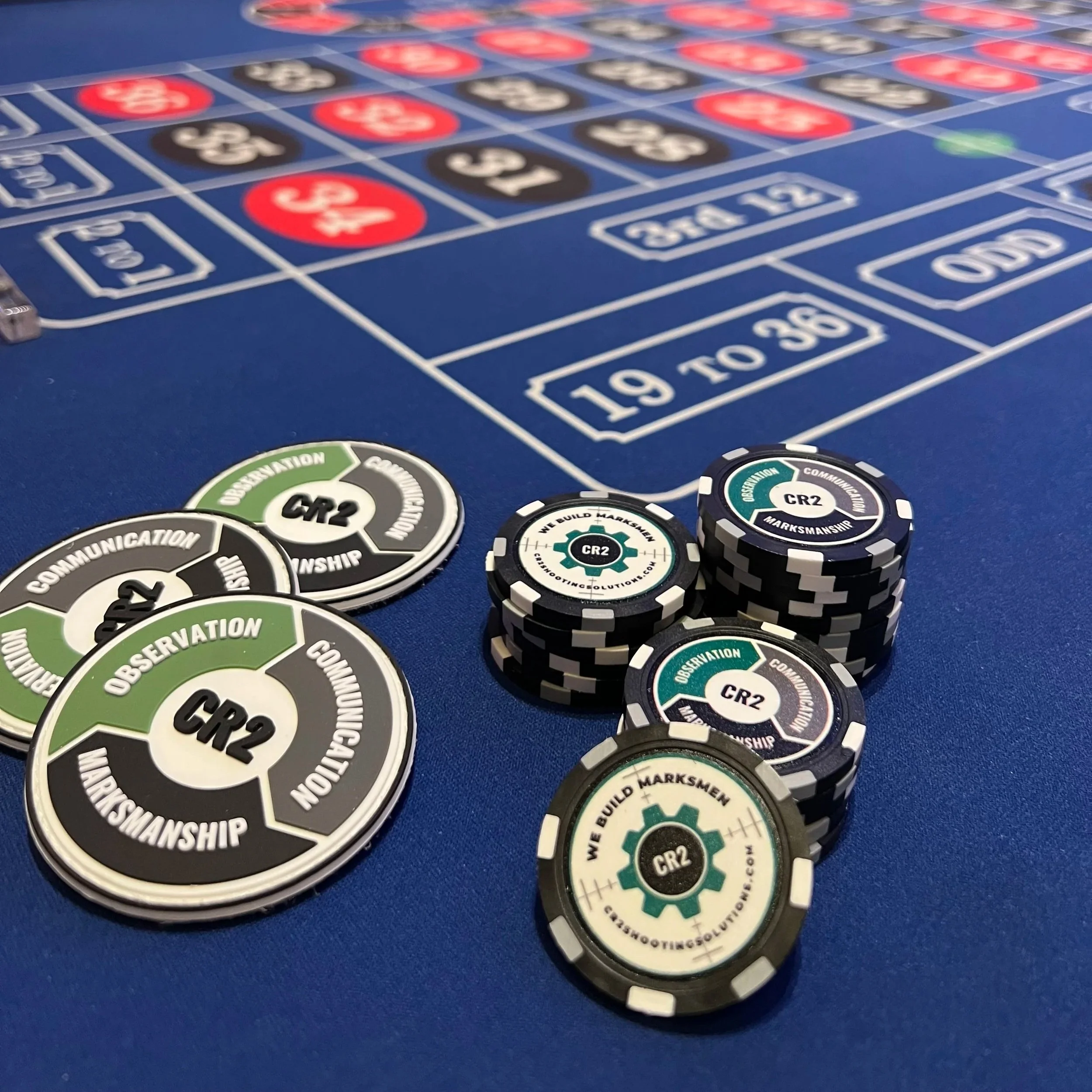 Promotional Poker Chips for Shot Show held in Las Vegas, NV