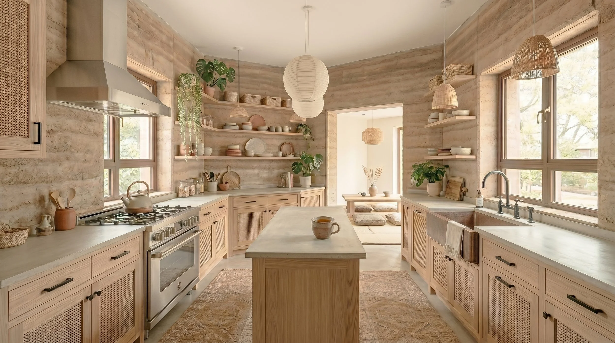 Boho Style Kitchen Hexa Model