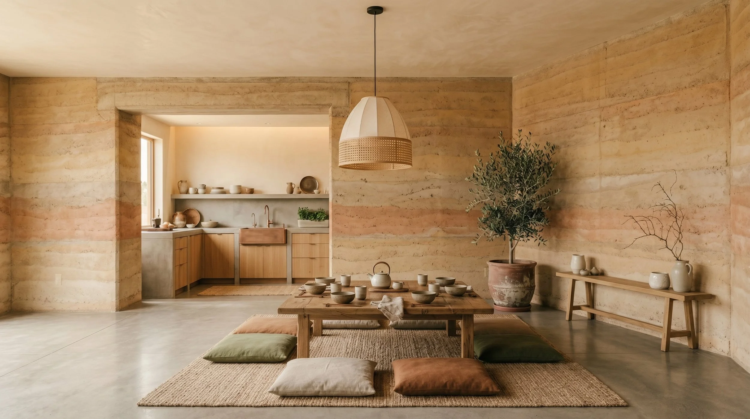 Rammed Earth Japanese Style Table Boho.jpeg