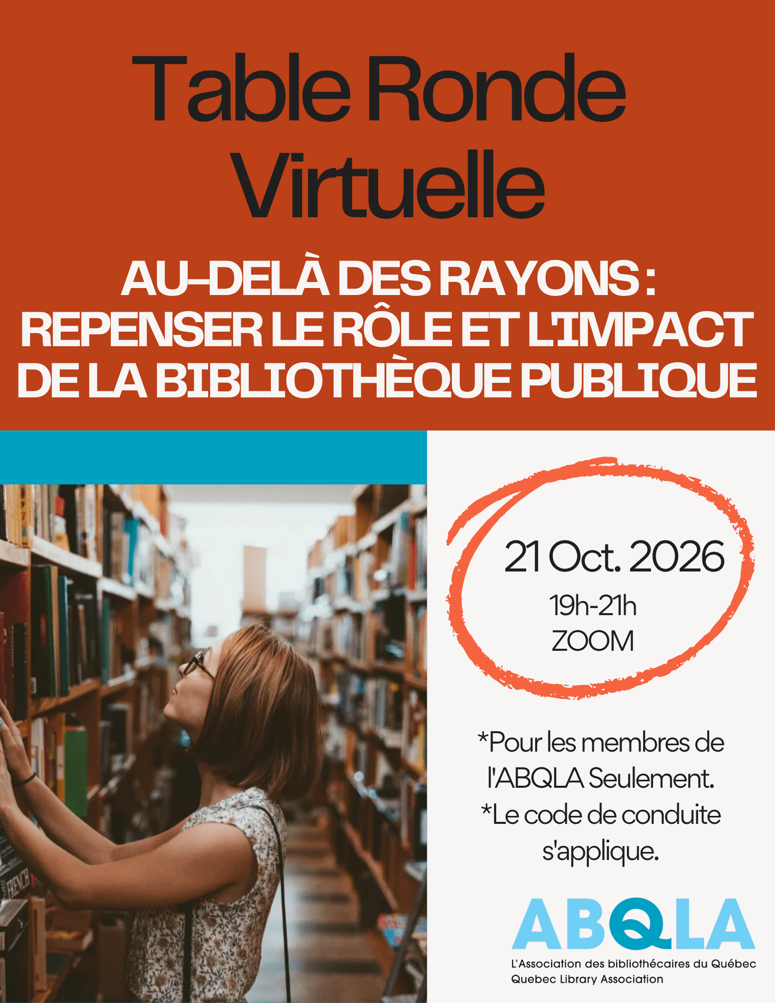 Event poster for round table.