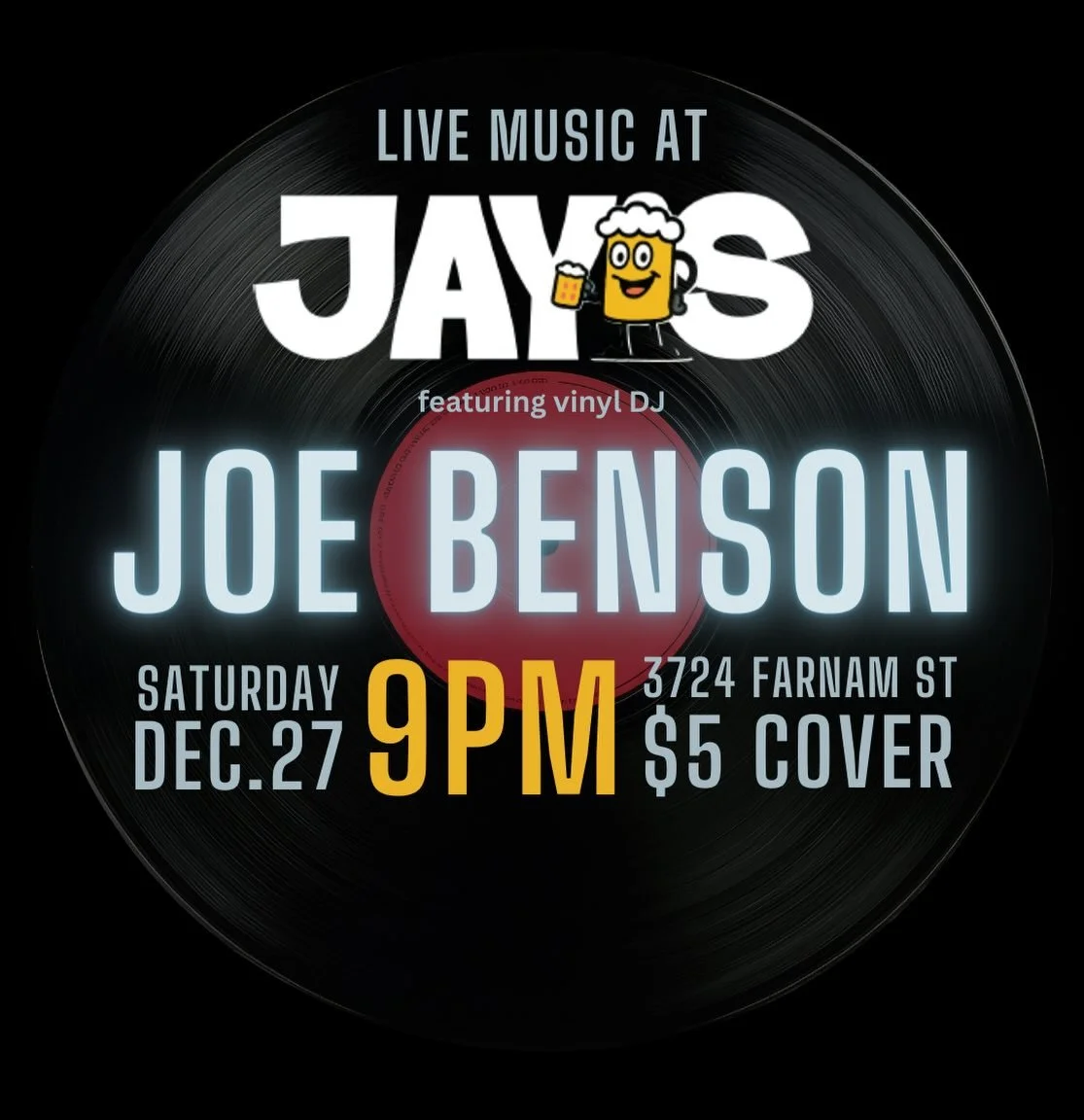 It&rsquo;s scientifically proven that the week between Christmas &amp; New Year&rsquo;s is not actually real time, soooo ditch all your responsibilities this weekend &amp; come hang at Jay&rsquo;s! 

Our friend @fidelity_high will be here tomorrow ni