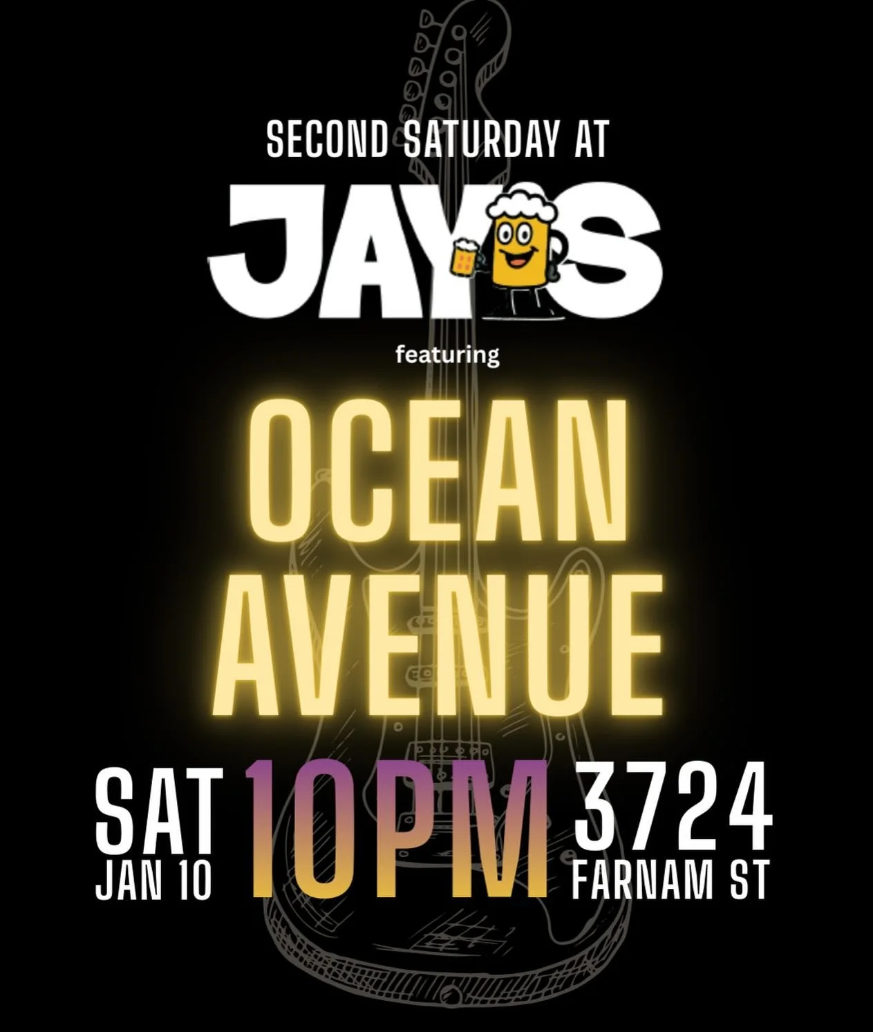 Come hang at Jay&rsquo;s for Second Saturday this weekend! 2000s pop punk, cold beer, giant pretzels &amp; Jell-O shots. What more could you want?? 

See ya Saturday✌️