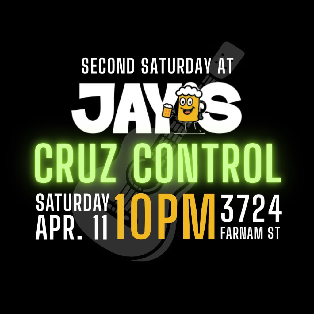 Live music this weekend with @cruzcontrolnebraska for Blackstone&rsquo;s second Saturday!

Come groove with us 😎