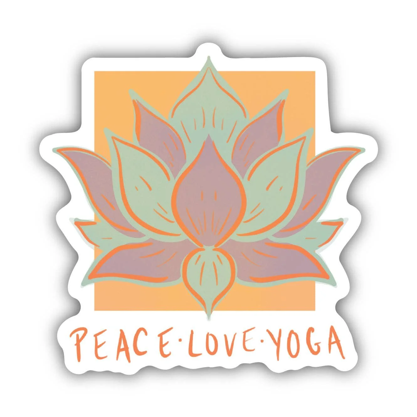 Peace Love Yoga Sticker