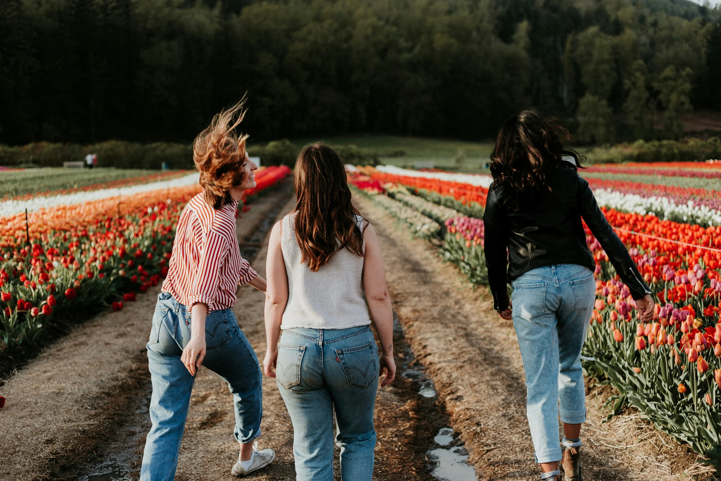 women walking together
