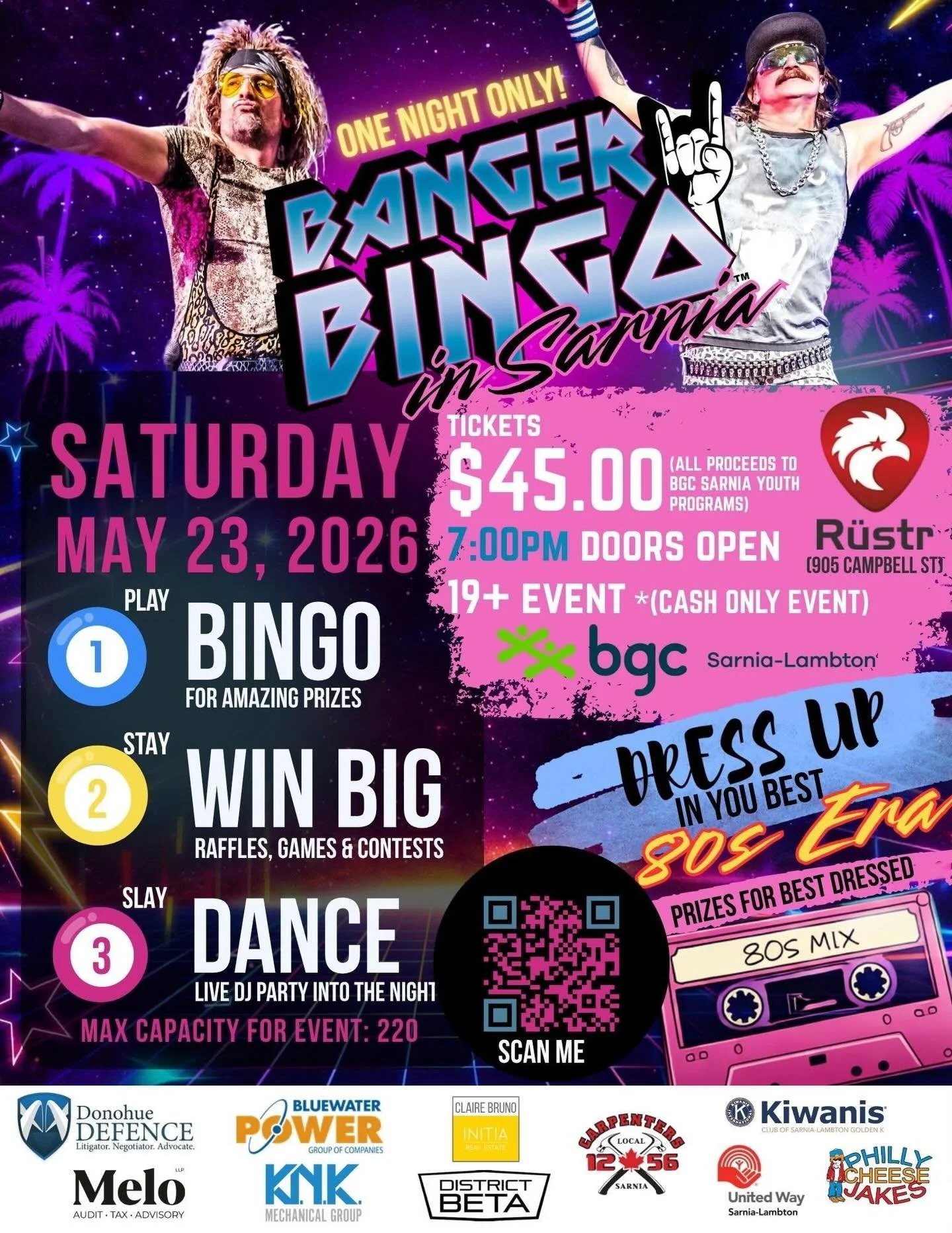 We take on Sarnia,On tonight to party with @bgc_sarnia_lambton at @rustrmusichall
