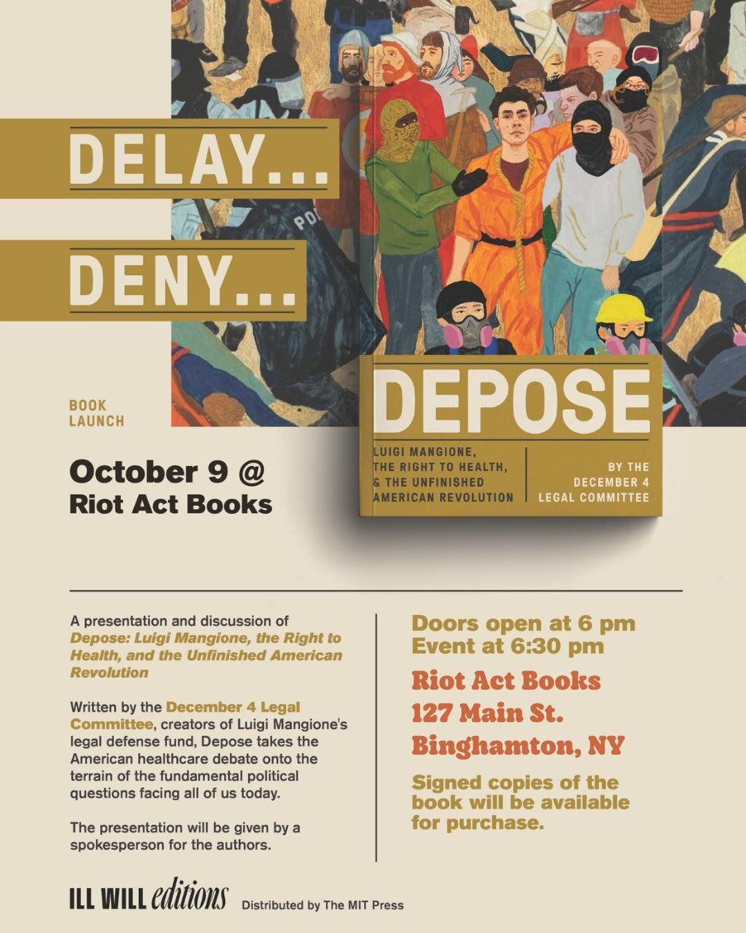 Delay... Deny... Depose - A Book Launch by the December 4 Legal Committee