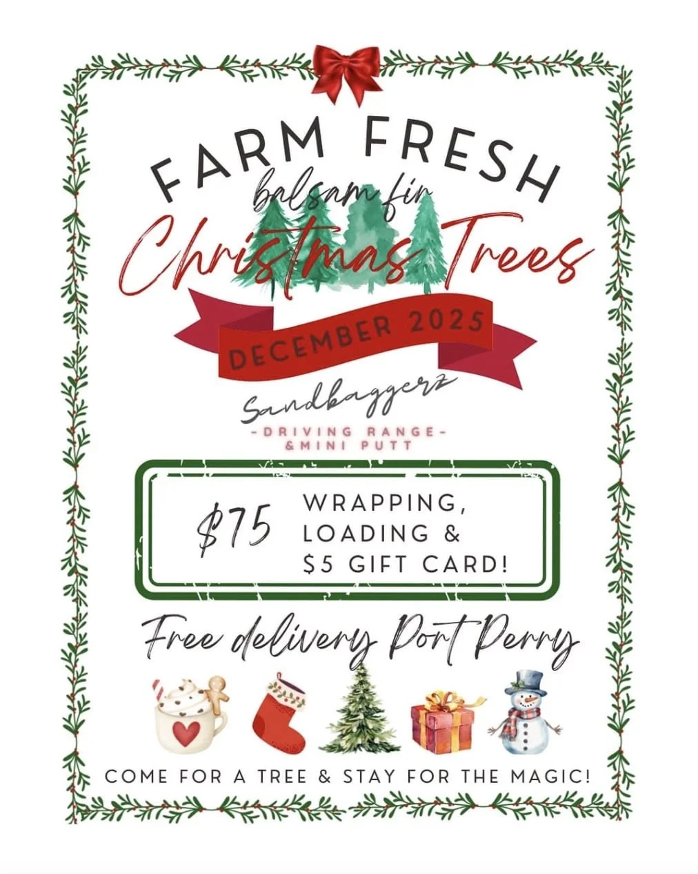 Christmas Trees For Sale Flyer