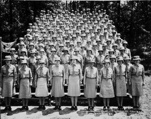 A group photo of the WAC (Women's Army Corps) soldiers in World War II.