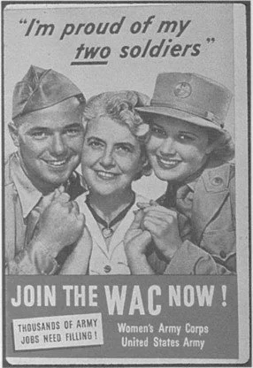 WWII era WAC recruitment poster.