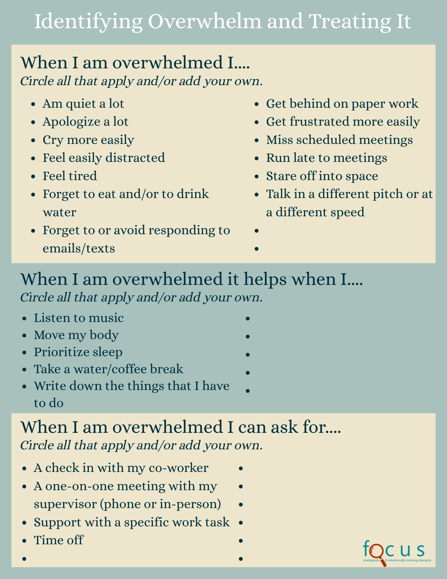 Identifying Overwhelm and Treating It