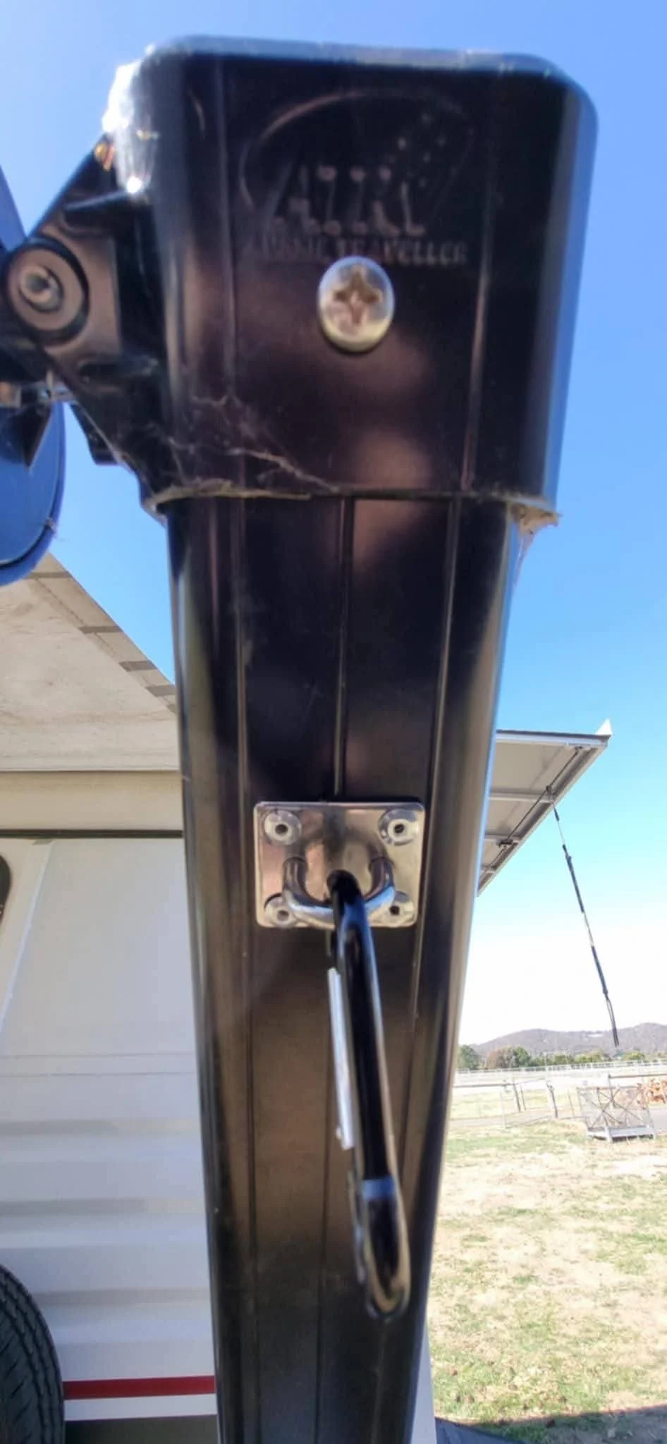 Awning brackets are used to stop bending of the awning barrel. 