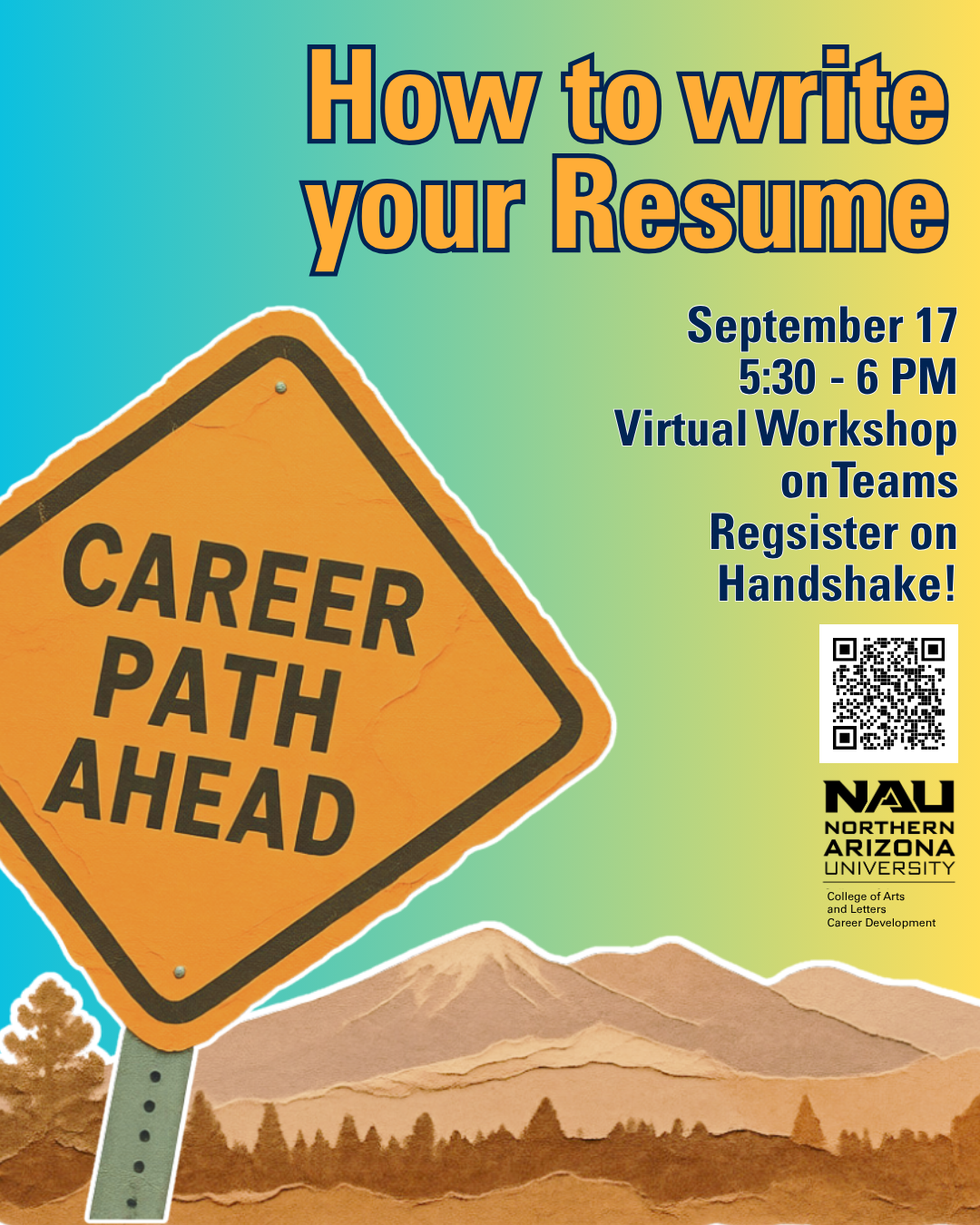 How to Write Your Resume September 17  5:30 - 6 PM  Virtual Workshop on Teams