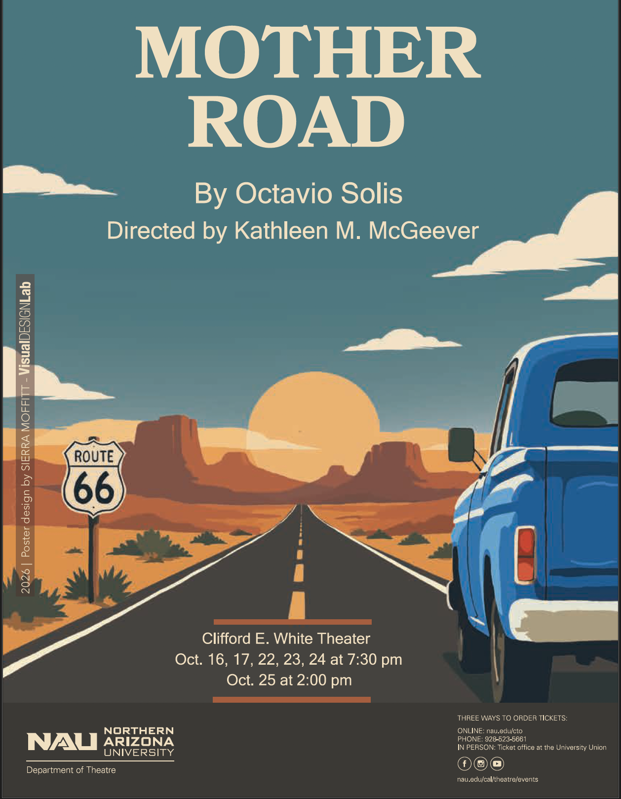 click for full text pop art style western scene with truck on highwayt