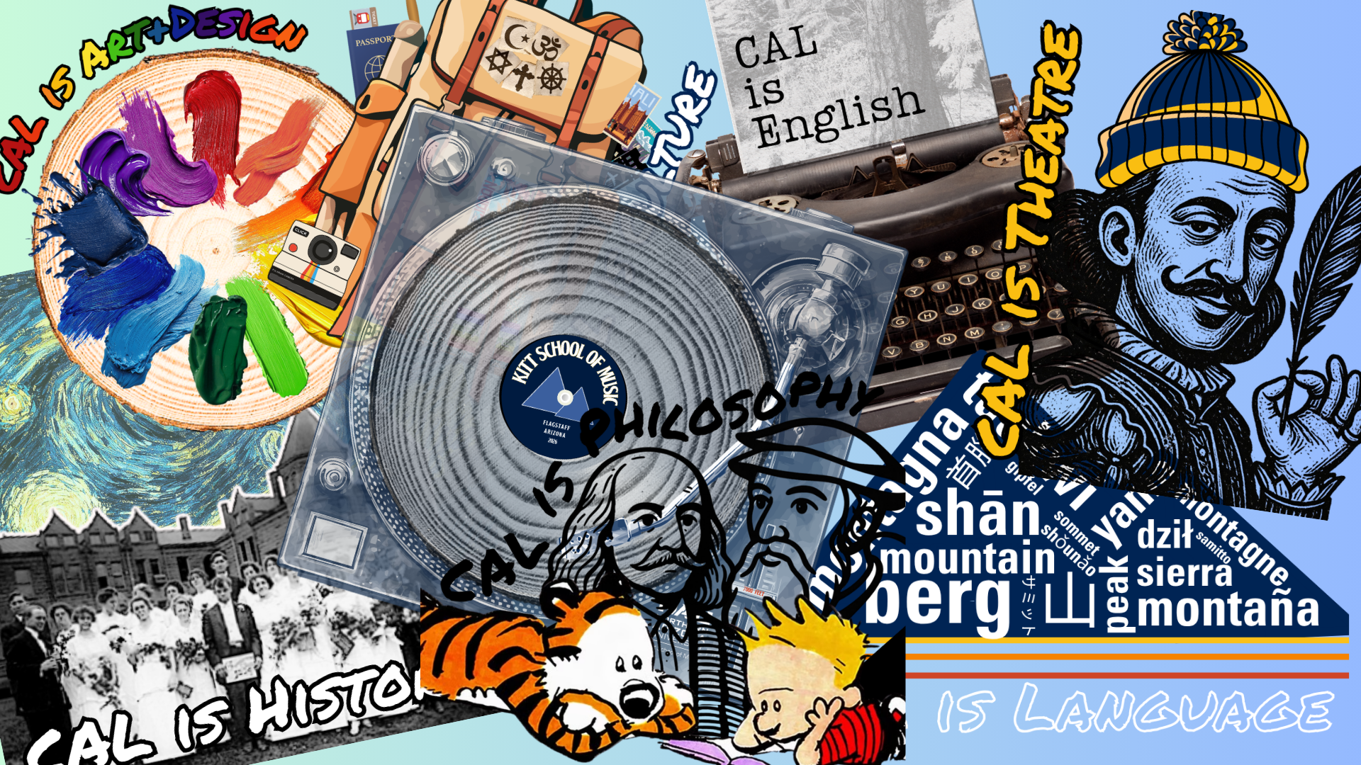 collage of cal logos, decorative only