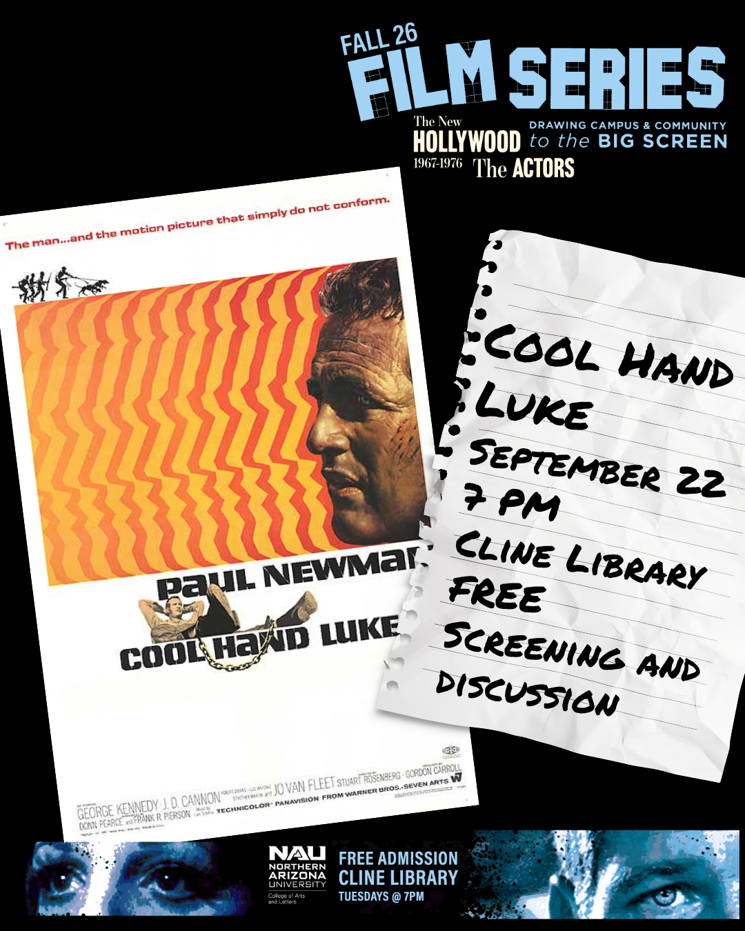 CAL Film Series Cool Hand Luke Vintage movie poster 