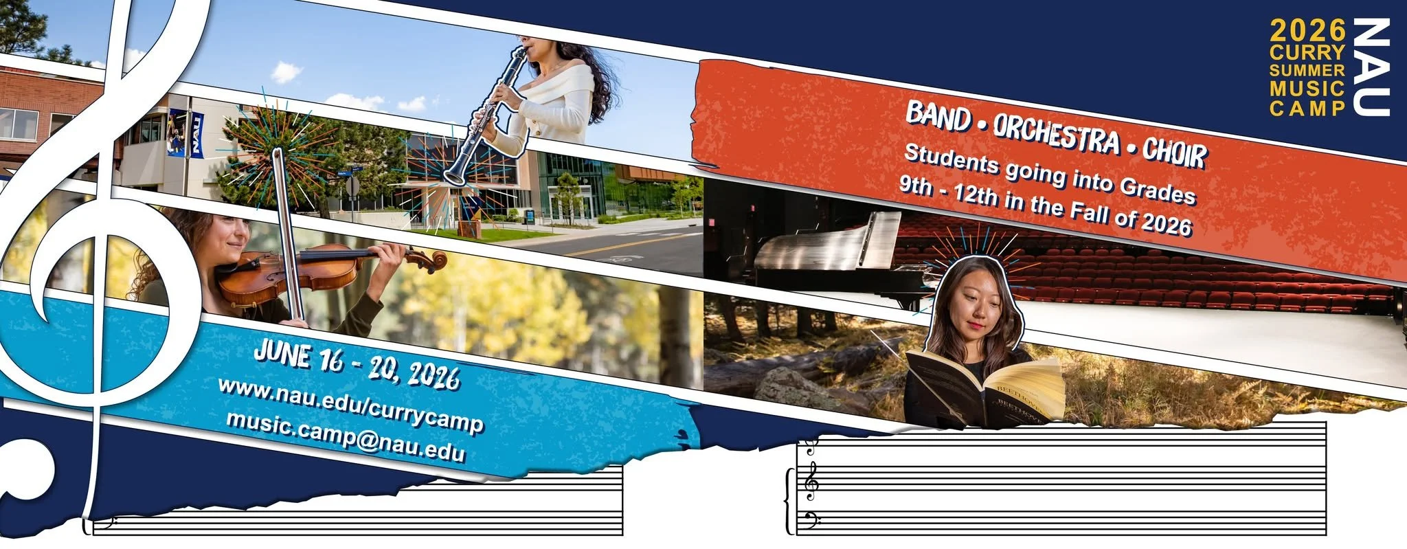 Curry Summer Music Camp click for details (full text) - June 16 - June 20 2026 incoming 9th - 12th graders