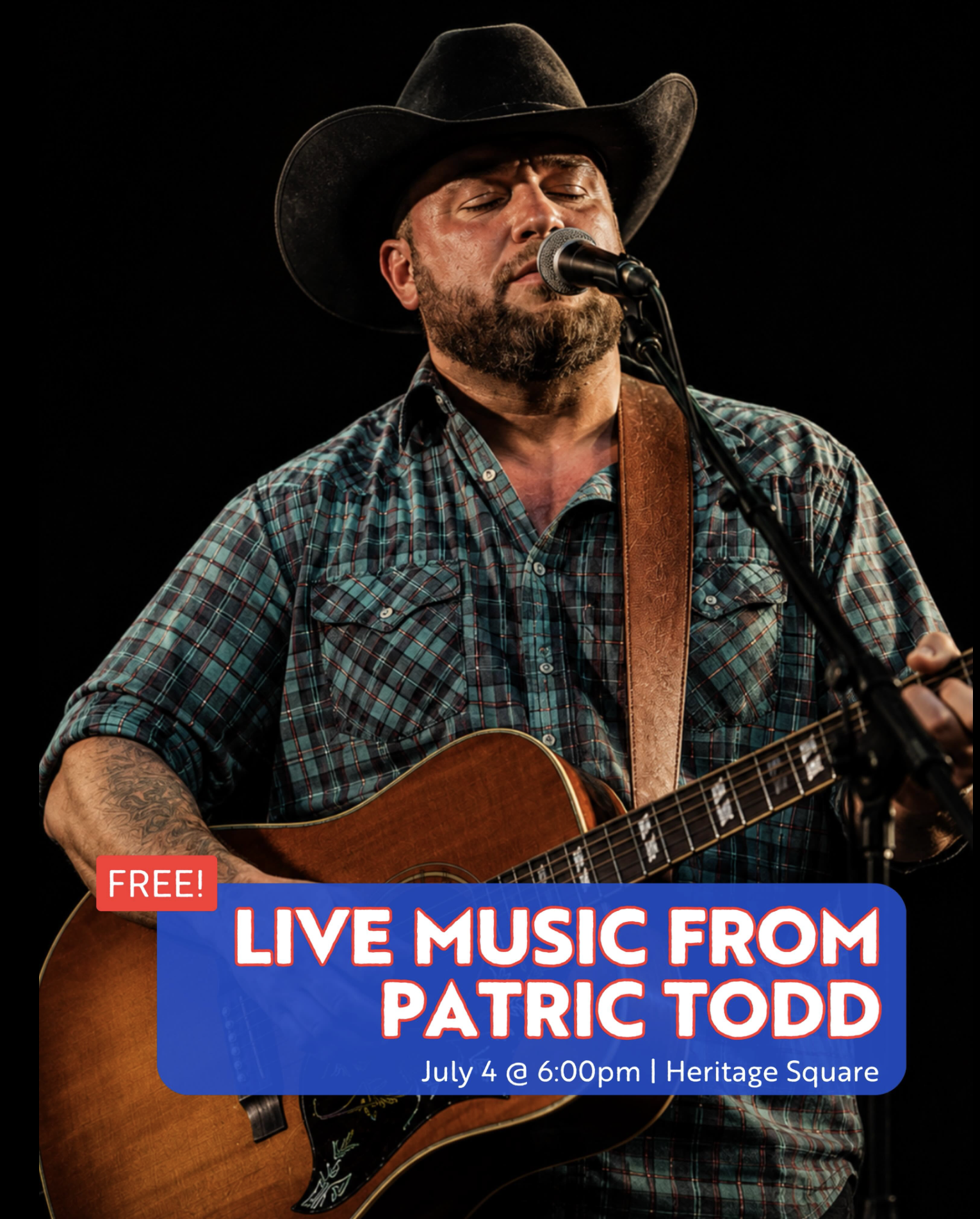 Live music heritage square 6 PM July 4th