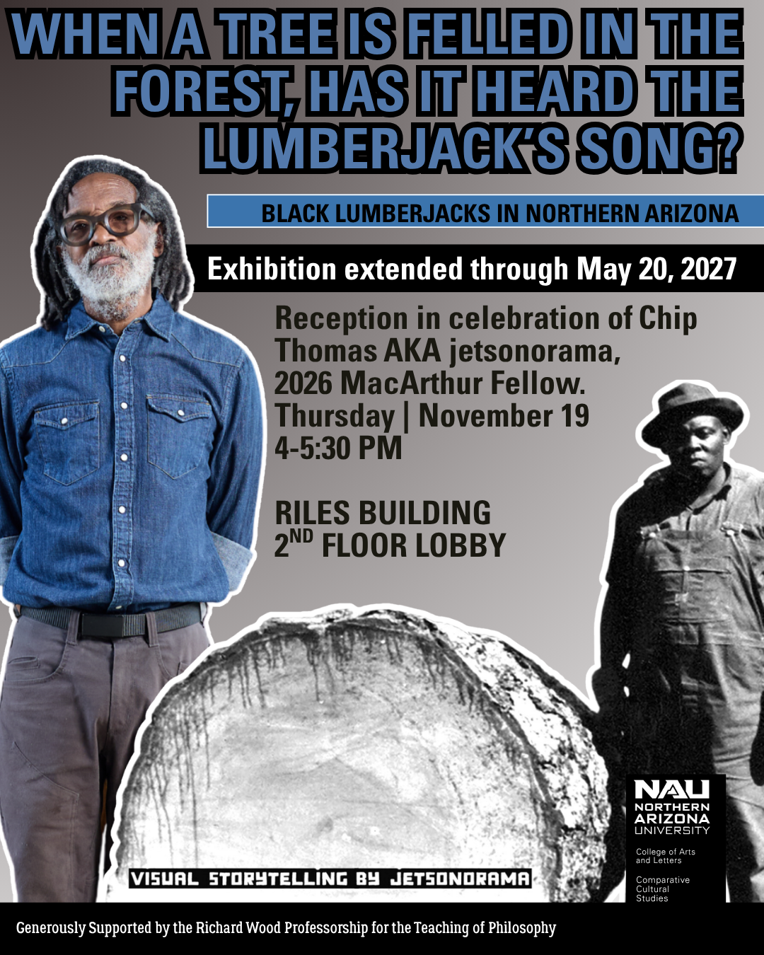 Join the College of Arts and Letters and the Department of Comparative Cultural Studies for a celebratory reception honoring Chip Thomas, aka jetsonorama, 2026 MacArthur Fellow.  Thursday | November 19 | 4-5:30 PM  Riles Building | Second Floor Lobby