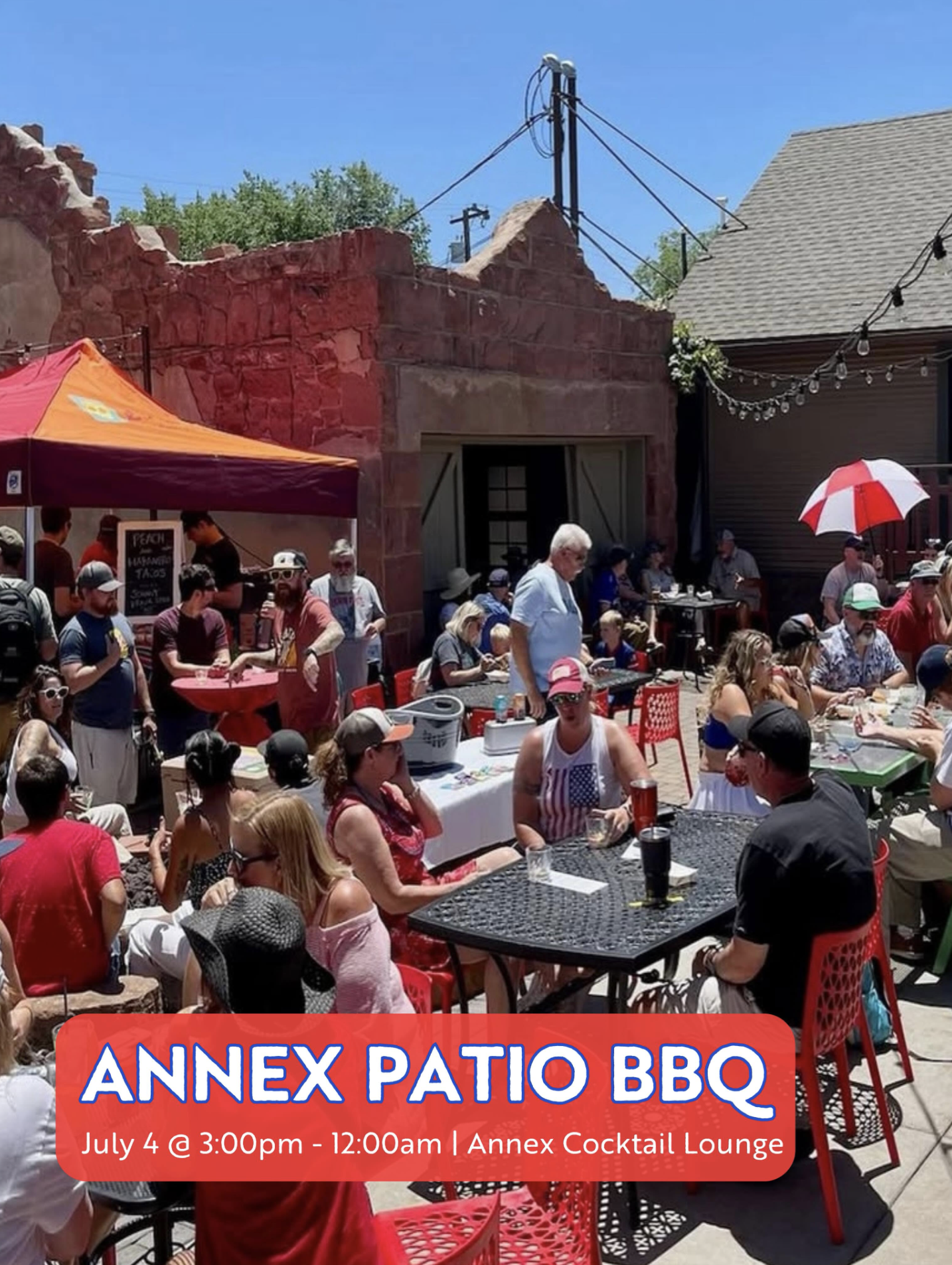 annex patio party July 4  3 PM - midnight annex patio