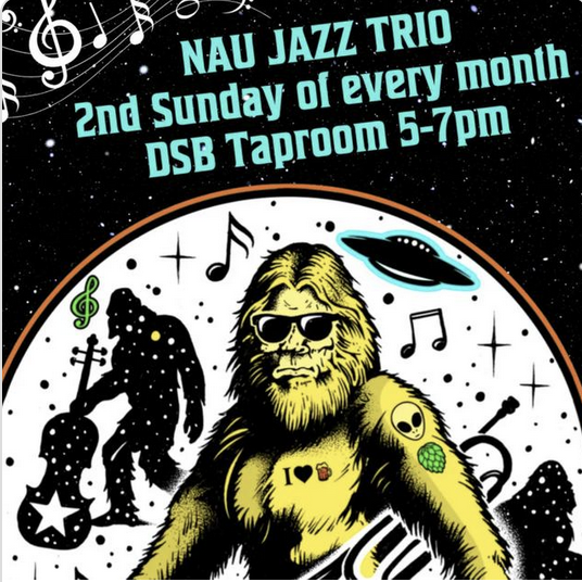 NAU Jazz Trio June 14 5-7 PM Dark Sky Brewery Taproom