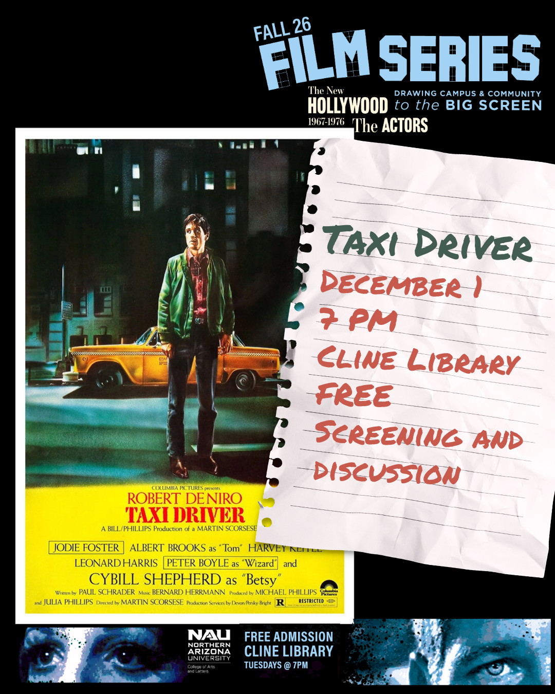 CAL Film Series Taxi Driver Vintage movie poster 