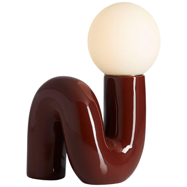 BROWN MID CENTURY MODERN LAMP